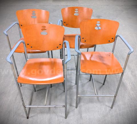 Lot of Bar Height Chairs with Backs