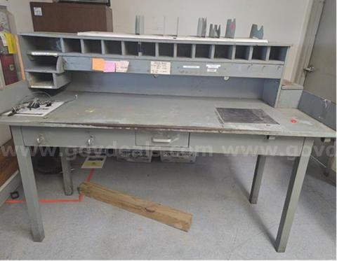 Metal Desk and (2) Cabinets-Punta Gorda, FL