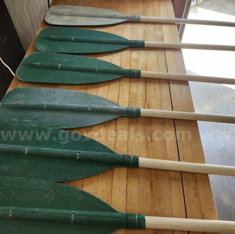 LOT OF (6)  GREEN CABELOS PADDLES 5 FOOT LONG