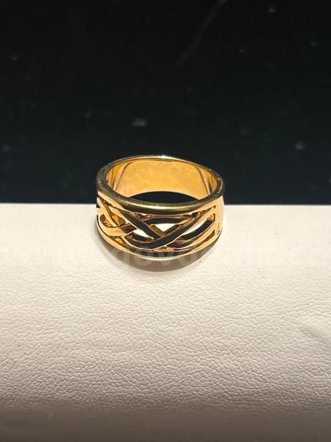 Size 6 Wide Celtic Knot Band, 24K Real Gold Filled.