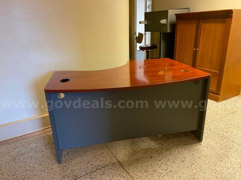 Bow Front Desk, Used