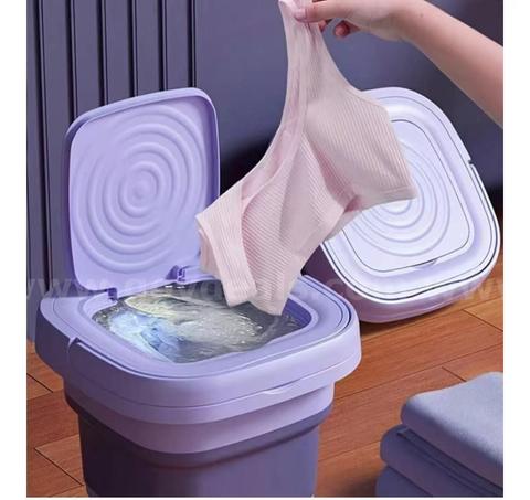 SHIPPING AVAILABLE Lot of 5 BRAND NEW Portable Folding Mini Washing Machine, Compact Design, Purple(HIH2005003)