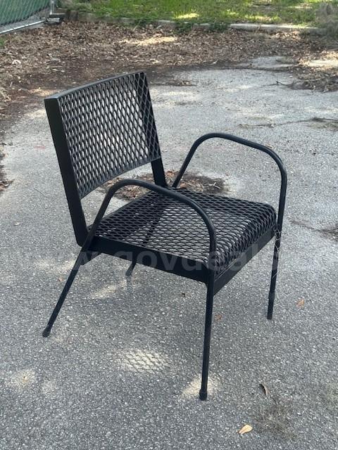 Lot of 25 Metal Outdoor Chairs (Black)