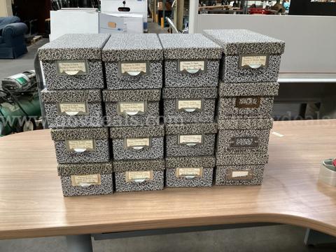 16 - 12" L x 5.5" W x 4" D Filing Boxes.
