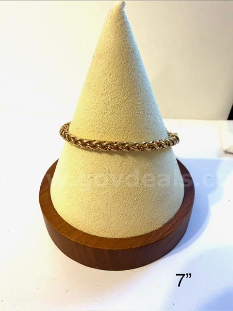Beautiful, Ladies, 24k Gold, 7 Inch, Braided Bracelet