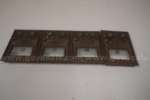 Four Vintage Mailbox Doors