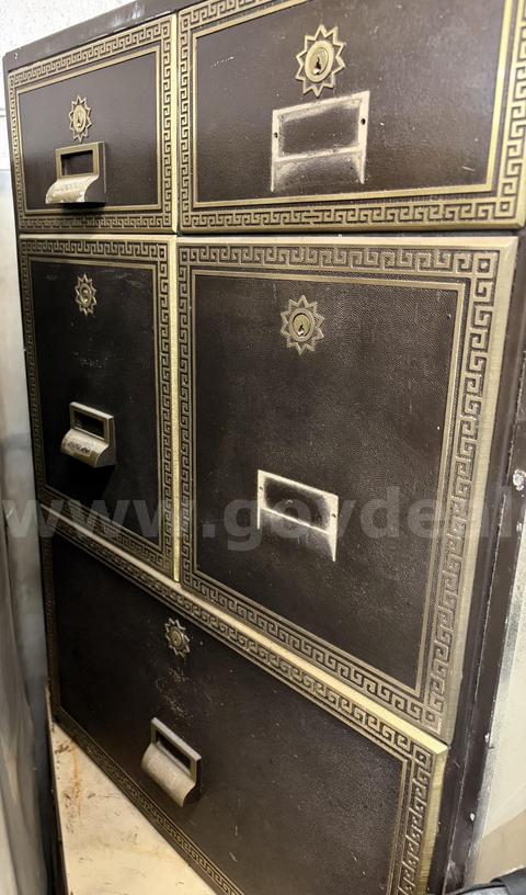 Lot of 4 Old Style Lobby PO Boxes