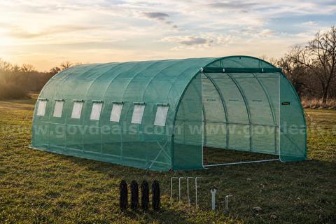 FREE SHIPPING - 20x10x7 Walk-In Tunnel Greenhouse Portable Hoop House FREE SHIPPING