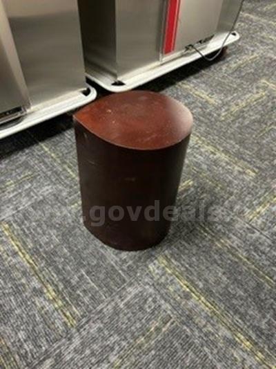 Brown Cylinder Side Table