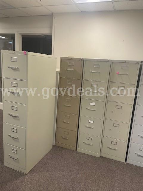 Lot of 14 Vertical File Cabinets
