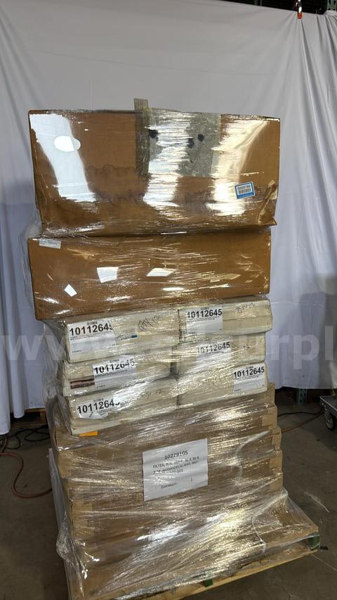 Pallet Lot: AAF Astrocel II HEPA Filters 36x30x3.24, Filterite 30" PP Cartridges, Pfaudler Mixer Impeller