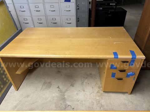 L-shaped Desk & Storage Credenza