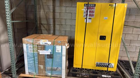 Justrite 45-Gallon Flammable Storage & 30-Gallon Acid Storage Cabinets