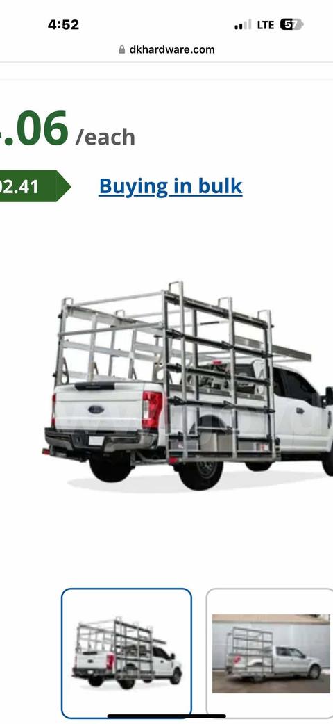 Double sided aluminum glass rack for pick up truck