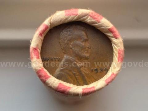 1939 Lincoln Wheat Penny Roll (50 Coins) — Philadelphia Mint, Unsearched Estate Find