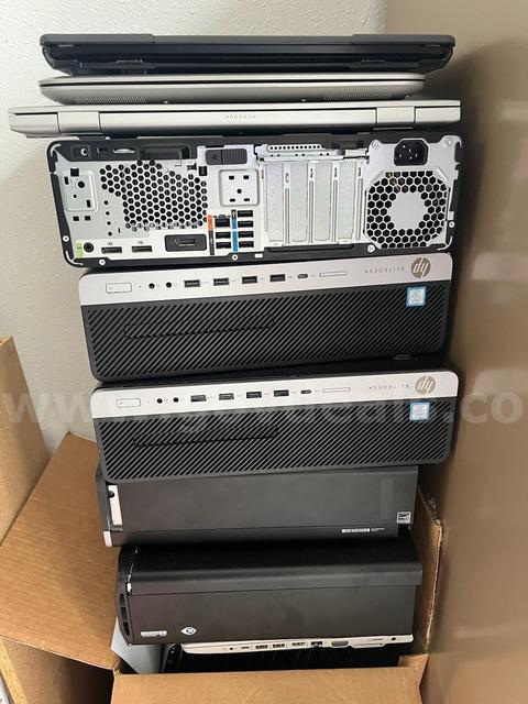 HP EliteDesk 800G5 Desktop Mini and 3 Laptops