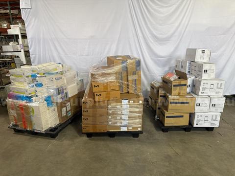 3Pallets Bulk Lot: Tecan, Thermo, Cytiva, Millipore Pipette Tips, Assemblies, PPE, Lab Consumables