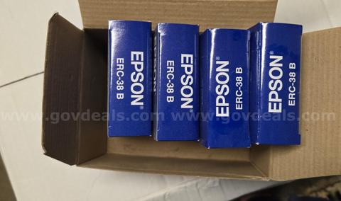 4 Epson ERC-38B Black Fabric Ribbons