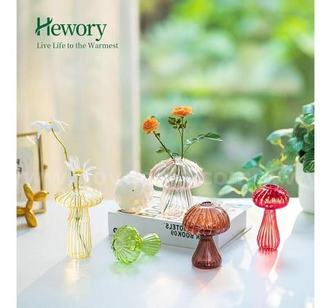 SHIPPING AVAILABLE Lot of 20 BRAND NEW Glasseam Mushroom Glass Planter, Set of 5 Colored Plant Propagation(B1-001)