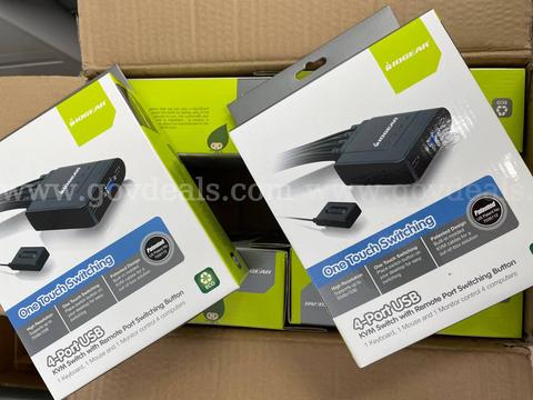 Lot of 21 – IOGEAR USB KVM Switches (2-Port & 4-Port) – Models GCS24U & GCS24UW6 – New