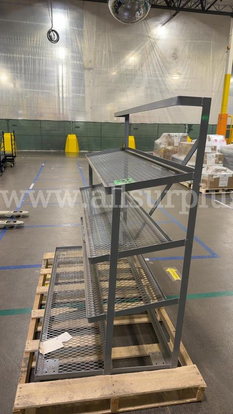1 Ea. Heavy duty steel wire shelving unit, 4 shelf