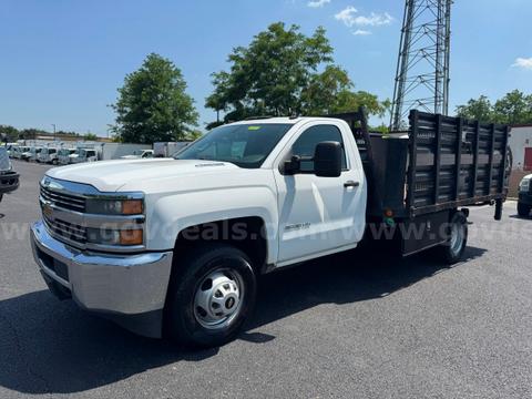 2015 CHEVROLET SILVERADO 3500, DIESEL, DRW STAKEBODY, FLATBED