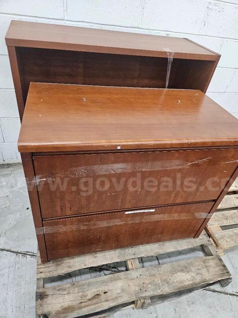 2 Wooden Bookcases & 1 Shelf. Sold As-Is.