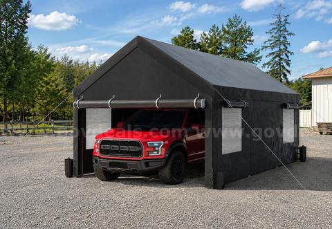FREE SHIPPING - NEW - 12x20 ft Portable Garage Carport Canopy with Sidewalls and Doors