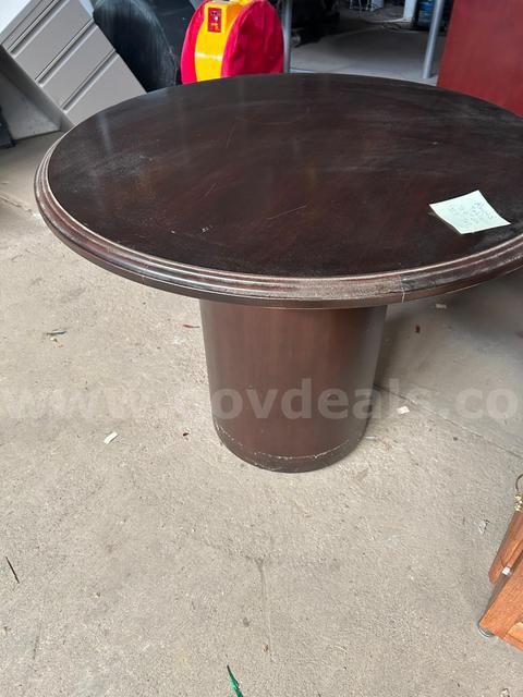 round wood table