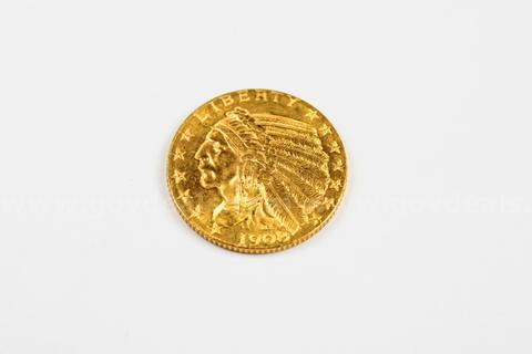 1908 Five Dollar Indian Gold Coin