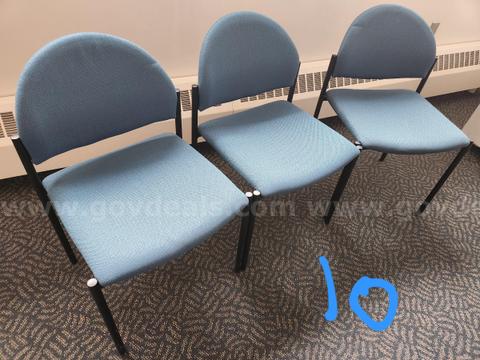 (Lot of 10) Upholstered Stacking Side Chairs