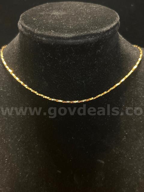 24” COBRA Necklace, 24K Real Gold Plated