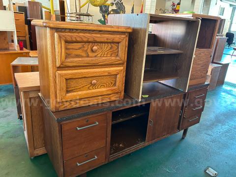 4 pieces wood furniture lot 4
