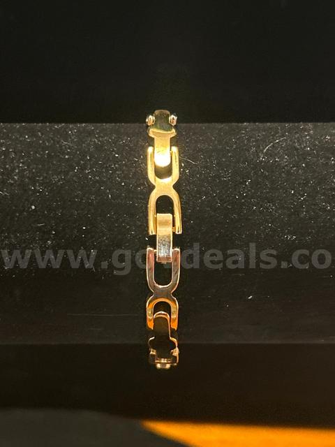 7” Unique Bracket Bracelet. 24K Gold. Read ⬇️