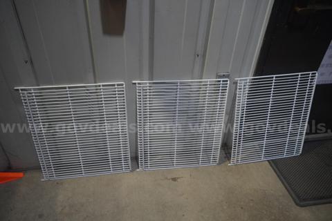 Three 25" W X 22" D X 1/4" T Cooler/Freezer Racks