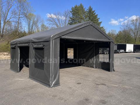 FREE SHIPPING - NEW - 20' x 20' Heavy-Duty Portable Carport with Doors and Mesh Windows