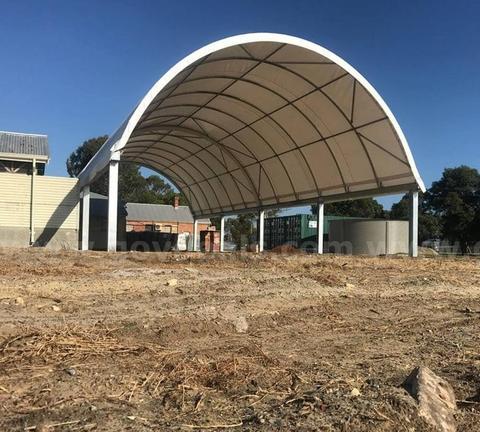 FREE SHIPPING - NEW40'(L) x 40'(W) Shipping Container Canopy Shelter - 21 Oz 610 GSM PVC White Cover Storage Container