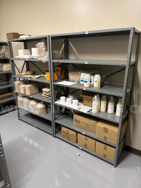 Qty. 12 Storage Racks w/ Contents