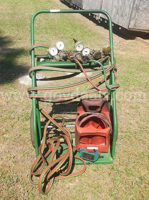 WELDING AND CUTTING OUTFIT, W/TRUCK AND ACCESSORIES