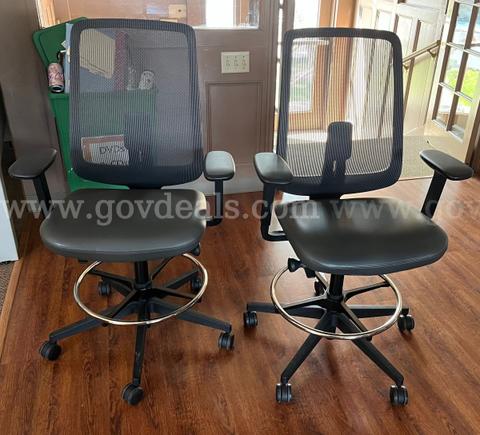 Two Adjustable Office Chairs