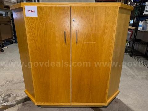 Podium/Corner Wood Cabinet
