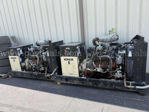 Lot of Twin Kohler 60REZGB LP/Propane Generator Sets
