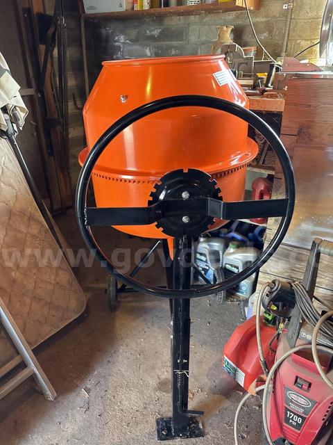 FREE SHIPPING New 4.9 Cu. Ft. Electric Cement Mixer with Stand and Wheels – 550W