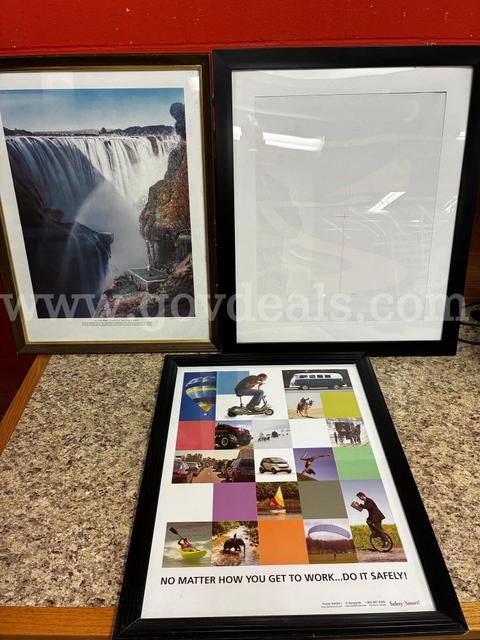 2 paintings or prints and 1 picture frame