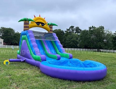 Free Shipping - NEW 21x11x13.5ft Double-Lane Inflatable Water Slide with Pool and Blower