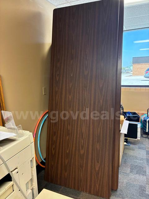 6 dark grain tables and 1 light grain table