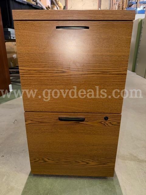 Brown Short Cabinet on Wheels