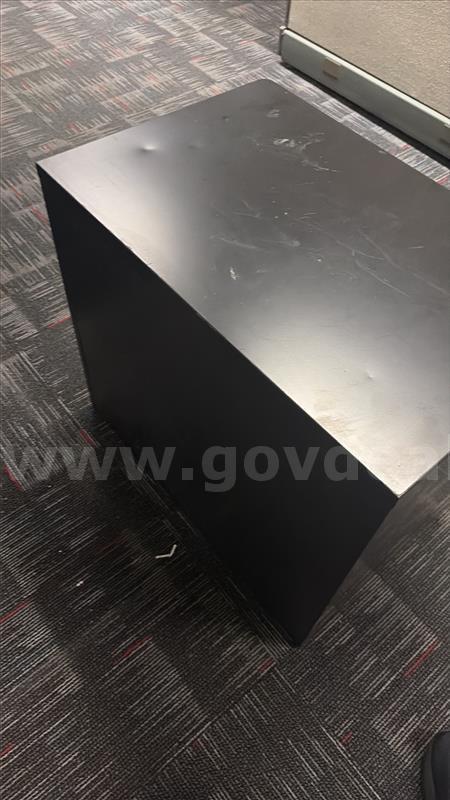 4 Black Metal 2 drawer Cabinets