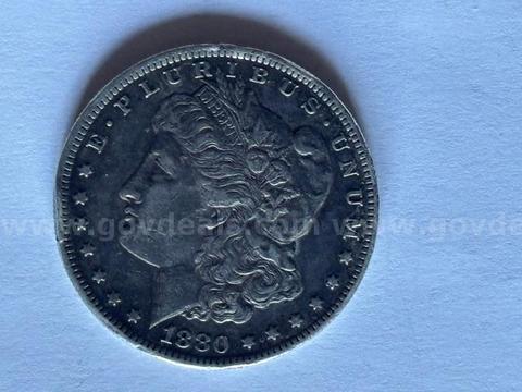 1880-S Morgan Silver Dollar β San Francisco Mint, 90% Silver, Lightly Circulated SHIPS