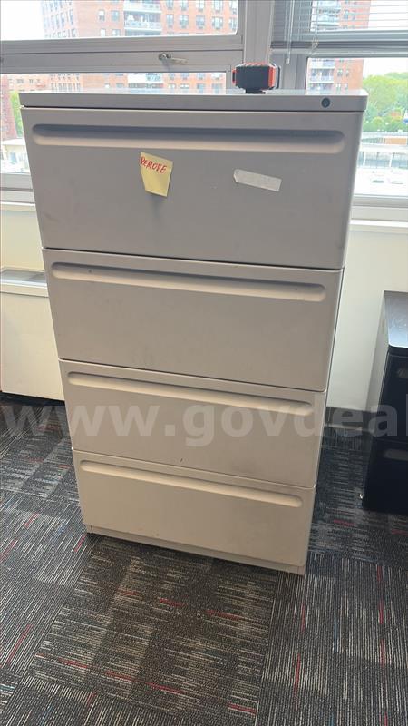 Gray - 4 Drawer - Metal Cabinet - Key not Included